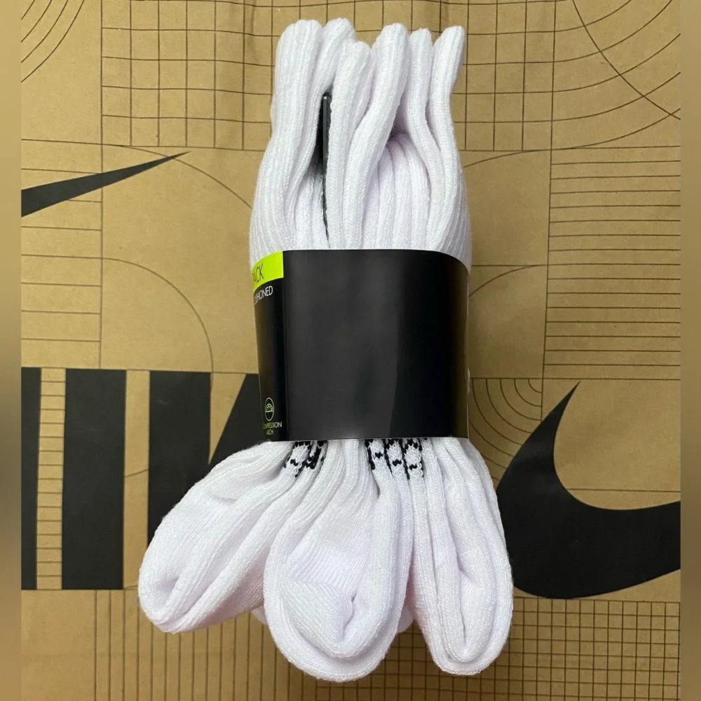 Nike DRI-FIT 3BRAND Performance Training Cushioned crew Socks 6 Pair Pack
